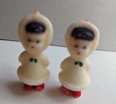 2 VTG Candles Gurley Eskimo Girls Christmas  Unused But Flawed New - $67.32