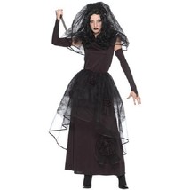 Goth Dark Bride Costume Med 10-12 Black Widow Day of Dead Senorita Frank... - $19.75