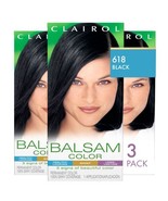 Clairol Balsam Permanent Hair Dye, 618 Black Hair Color, Pack of 3 - $28.84 CAD