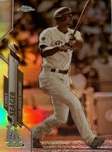 2020 Topps Chrome Corey Seager MLB Negative REFRACTOR Card #196 - Dodgers/Texans - £4.64 GBP