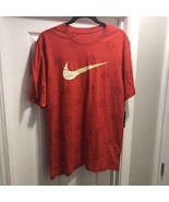 Nike Men’s Swoosh Basketball T-Shirt Men’s size Large Red - $31.45 CAD