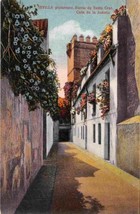 Pintoresca Barrio de Santa Cruz Calle de la Juderia Sevilla Spain 1910c postcard - £5.41 GBP