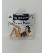 No Nonsense Almost Bare Pantyhose Size B Almost Black Lace Hi-Cut High C... - £7.77 GBP