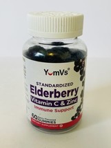 YumVs Standardized Elderberry Vitamin C And Zinc 60 Gummies Best By 02/25 - £10.17 GBP
