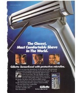 1996 Gillette Sensor Excel Shaving Razor Print Ad Health and beauty 8.5&quot;... - $18.92