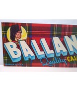 Ballantine California Fruits Scottish Plaid Marching Band Man Crate Labe... - £5.45 GBP