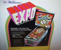 Expo Pinball FLYER Original 1969 Game Mod Groovy Pop Retro Vintage Art - $49.88