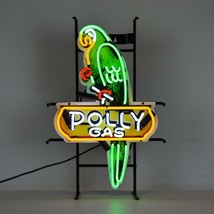 Polly Gas Banner Man Cave Neon Sign 26&quot;x17&quot; - £346.34 GBP