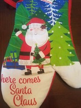 here comes Santa Claus oven mitt upc 639277466266 - £14.63 GBP