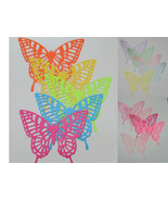 ELEGANT BUTTERFLY Lot Set of 10 Cutouts heavy duty paper Die Cuts Punchouts - $12.45 CAD