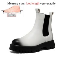 Lsea boots men ankle shoes british style fashion botas chelsea hombre black white plush thumb200