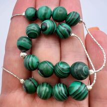 Vintage Sterling Silver 925 Women's Jewelry Necklace Beaded Natural Mala... - $179.00