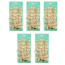 Christmas Bows Festival Bowknot Christmas Tree Decorations, Pack Of 60 (Gold) - £10.26 GBP