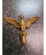 Vintage Brass Eagle Flag Pole Finial Topper Rope Loop 5.25&quot; x 3 7/8&quot; - €171,15 EUR