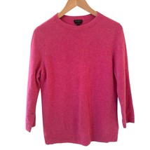 Talbots Womens Sweater 100% Cashmere M Pink Colorful Comfortable Minimal... - $34.82