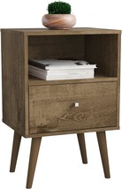 Rustic Brown Manhattan Comfort Liberty Modern 1 Drawer Bedroom Nightstand/End - $102.95