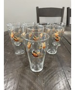 West Virginia Glass Pheasants Birds in Flight 5” High Ball Clear Bar Gla... - $94.76 CAD