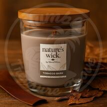 WoodWick Tobacco Bark 10 oz Jar Dried Tobacco, Aged Woods &amp; Worn Leather... - €19,85 EUR
