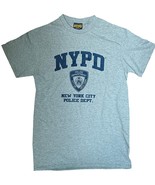 NYPD Men&#39;s Short Sleeve T-Shirt Officially Licensed (Heather Gray/Blue) - £15.74 GBP