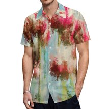 Mondxflaur Flower Retro Button Down Shirts for Men Short Sleeve Pocket C... - £20.72 GBP