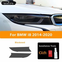 2 Pcs For  i8 2014-2020 Car Headlight Transparent TPU Tint Black Vinyl Protectiv - £104.03 GBP