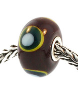 Authentic Trollbeads Glass 61327 Green Eye Bead RETIRED - £11.98 GBP