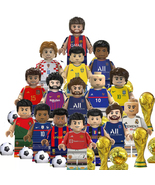 16Pcs Football Soccer Superstar Man Utd Cristiano Ronado Ibrahimovic Minifigures - £23.59 GBP