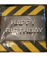 Construction Birthday Zone Luncheon Napkins  - Sealed Pkg of 16ct 3-ply - £2.34 GBP