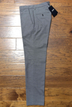 Hugo Boss $228 Men&#39;s Genius Wool Reg Fit Gray Dress Pants Hemmed EU 56 US 40x34 - £59.70 GBP