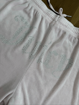 Juicy Couture Silky Velour Bling Logo Butt Soft Pink Lounge Shorts L - $36.00