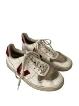 VEJA Womens Shoes V-10 Leather White Rust Fashion Sneakers Size EU 40 US 9 - $31.67