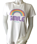 Life Is Good Crusher Tee Shirt Womens M Retro Rainbow Sherbet Smile Whit... - €12,26 EUR