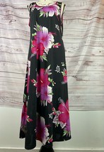 MPL Hawaii Floral Maxi Dress Womens S Sleeveless Scoop Stretch Lightweight Flowy - £28.77 GBP