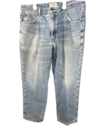 LL Bean Mens Jeans Adult 40x29 Blue Denim Flannel Lined Classic Fit Dist... - $32.64