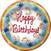 Frosted Cake Lunch Paper Plates Birthday Party Tableware Supplies 8 Per Package - £3.13 GBP