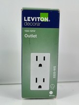 Leviton 5325-WS Decora 15A 125V Outlet, White - £7.52 GBP