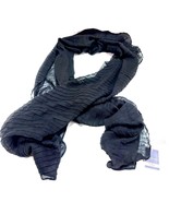 West Loop Black Scarf One Size 28&quot; x 80&quot; Wrap Long - $11.64