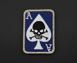 Death Dealer Card Embroider Patch Uksf Special Forces Sas Backing Blue Version - £6.12 GBP