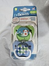 Dr Brown's PreVent Orthodontic Blue Pacifier 2 pk 0-6m Lamb and Blue Green Dots - $9.99