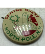 1950&#39;s North Pole, NY - Santa&#39;s Guest Pinback Button - $12.86 CAD