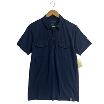 New Lucky Brand Shirt Mens Medium Blue Pockets Polo Short Sleeve Casual ... - $443.98 MXN
