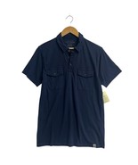 New Lucky Brand Shirt Mens Medium Blue Pockets Polo Short Sleeve Casual ... - $437.89 MXN