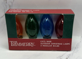 C9 1/4 Multicolor Christmas Replacement Light Bulbs 4 Pack Vintage NOS - $5.90