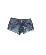 dollhouse Womens Teen Girls Cute Denim embroidered Jean Jeans Shorts Size 1 - $12.75 CAD