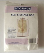 Storage Essentials Plastic SUIT STORAGE BAG Zippered Protective 24&quot; x 36&quot; - £6.83 GBP