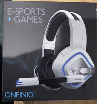 Gaming Headphone Over the Ear Noise Cancelling Microphone LED Light Compatible - £21.30 GBP
