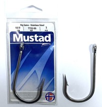 Mustad 7732-SS Big Game Fishing Hooks Stainless Steel 10/0 2 Pack Southe... - £13.34 GBP