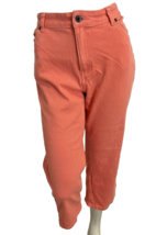 L.L. Bean Women&#39;s Classic Fit Stretch Denim Cropped Pants Orange 12 - $16.14