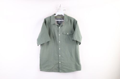 Primary image for Mountain Hardwear Mens Medium Collared Short Sleeve Camp Button Shirt Green