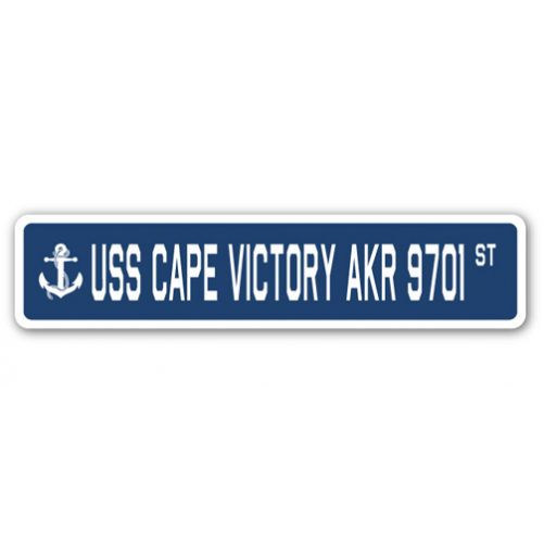 SignMission 4 x 18 in. A-16 Street Sign - USS Cape AKR - $24.48